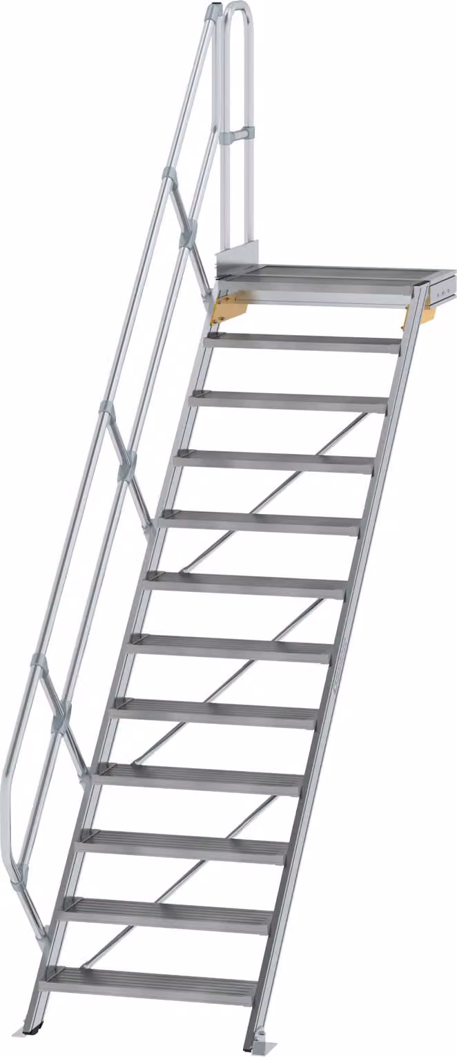 Scala in alluminio con piattaforma a 45° 300452