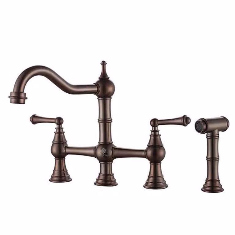 Miscelatore lavello cucina bronzo retrò CHESTERA bocca estraibile