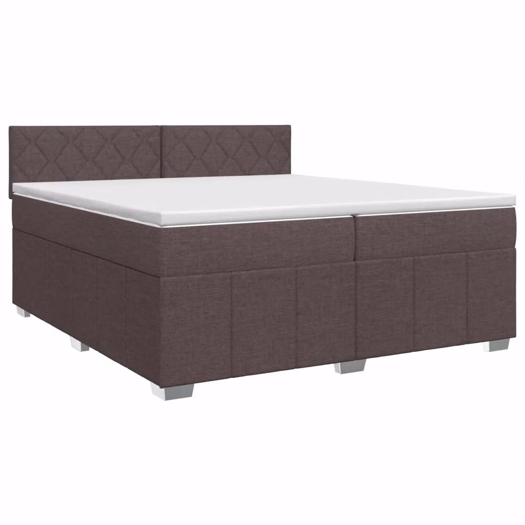 Letto box spring con materasso ibrido vidaXL Marrone e Bianco L/P: 200 x 200 cm – 2