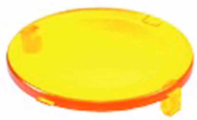 Georg Schlegel Cappuccio pulsante, concavo trasparente Colore giallo Versione scrivibile e illuminabile - 1 pezzo
