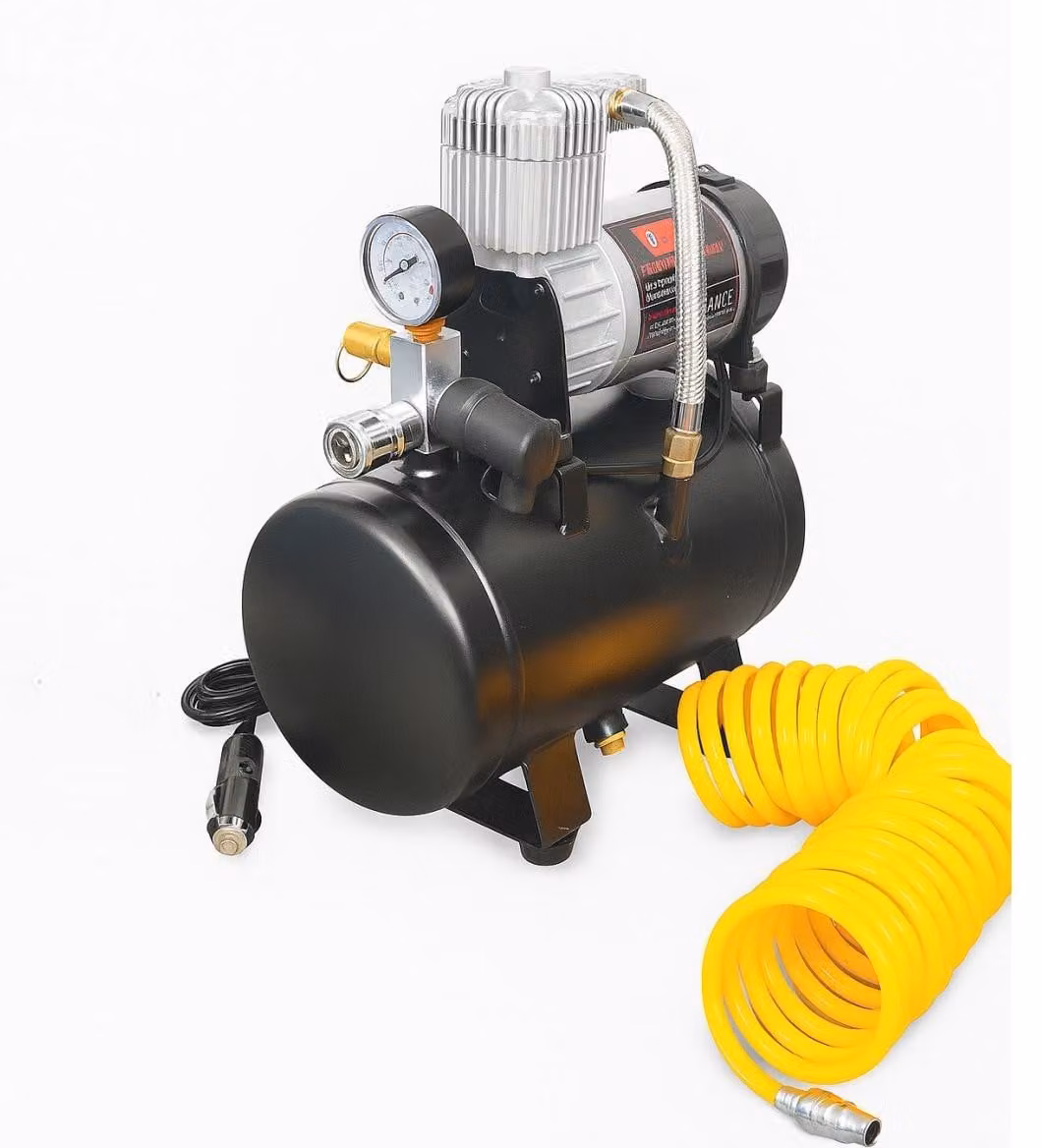 Compressore portatile per gonfiare pneumatici con camera d'aria – 12 V, 15 A, 3 L, 150 PSI, 60 L/min