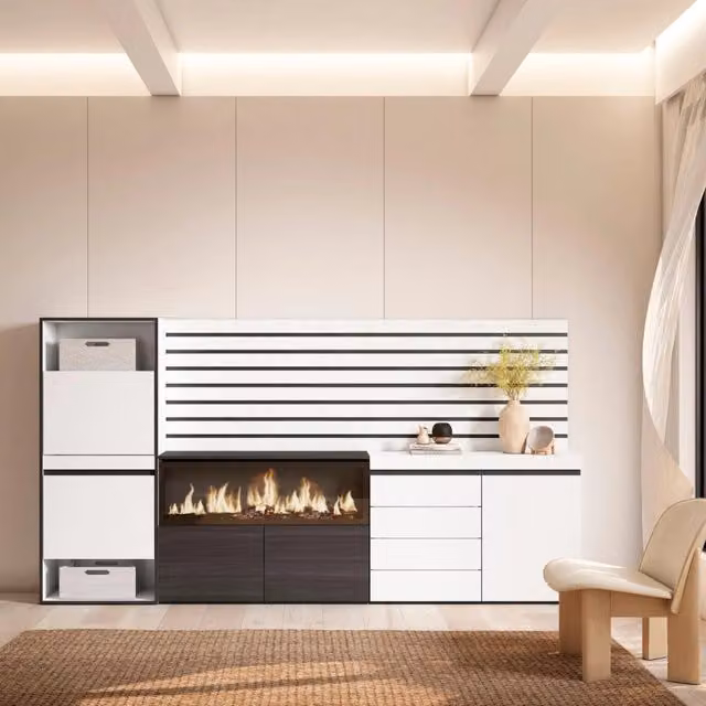 Scarpiera e mobile contenitore SKRAUT HOME bianco con cassettiera e ante a battente per camera da letto o ingresso L: 274 cm, P: 35 cm, H: 145 cm