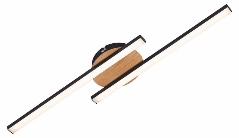 Lampada da soffitto a LED BRILONER Go, luce bianca calda, nero, 56 x 12 x 3,7 cm