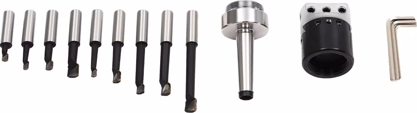 Set di teste fresatrici a spirale, con diametro di foratura da 10 a 125 mm, set di 9 utensili, colore arancione