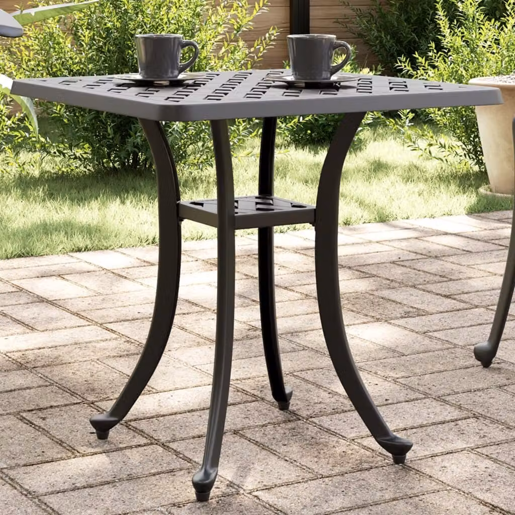 Maison Exclusive - Tavolo da giardino nero, 53x53x53 cm, in alluminio pressofuso