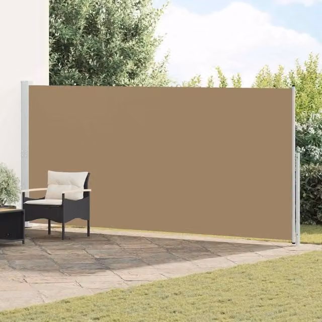 Tenda laterale retrattile da giardino DESIGN IN in poliestere beige e acciaio, L: 600 cm, H: 200 cm