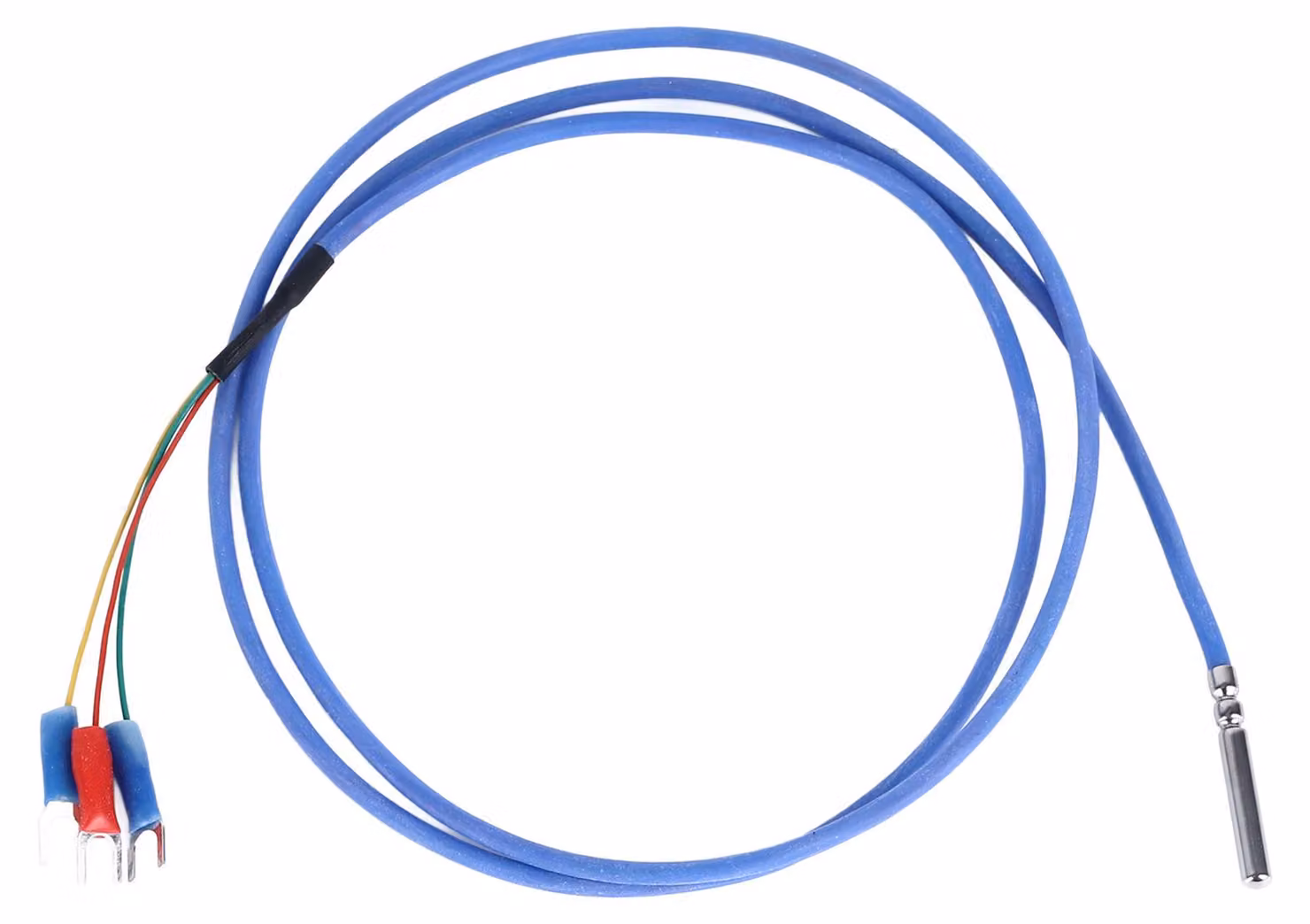 Sensore di temperatura PT100, sonda in acciaio inossidabile, dimensioni 4x30x1000 mm, con filo in PTFE argentato, RTD resistente all'acqua