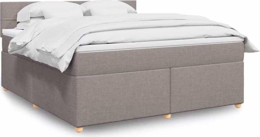 Maison Exclusive - Giroletto a Molle con Materasso Tortora 180x200 cm in Tessuto