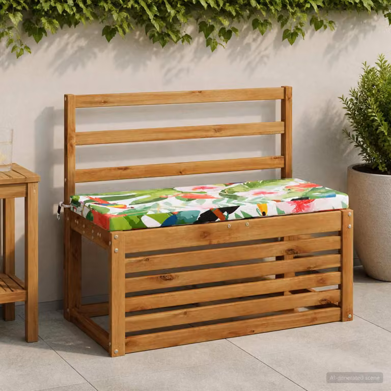 vidaXL Cuscino per panchina SOEST rettangolare multicolore in poliestere con fodera rimovibile e resistenza ai raggi UV