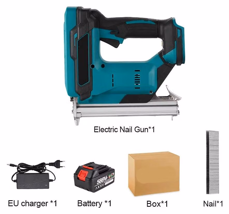 Pistola per graffette - Avvitatore a batteria brushless con 2 velocità. Include 1 batteria e caricabatterie per 21V e 18V