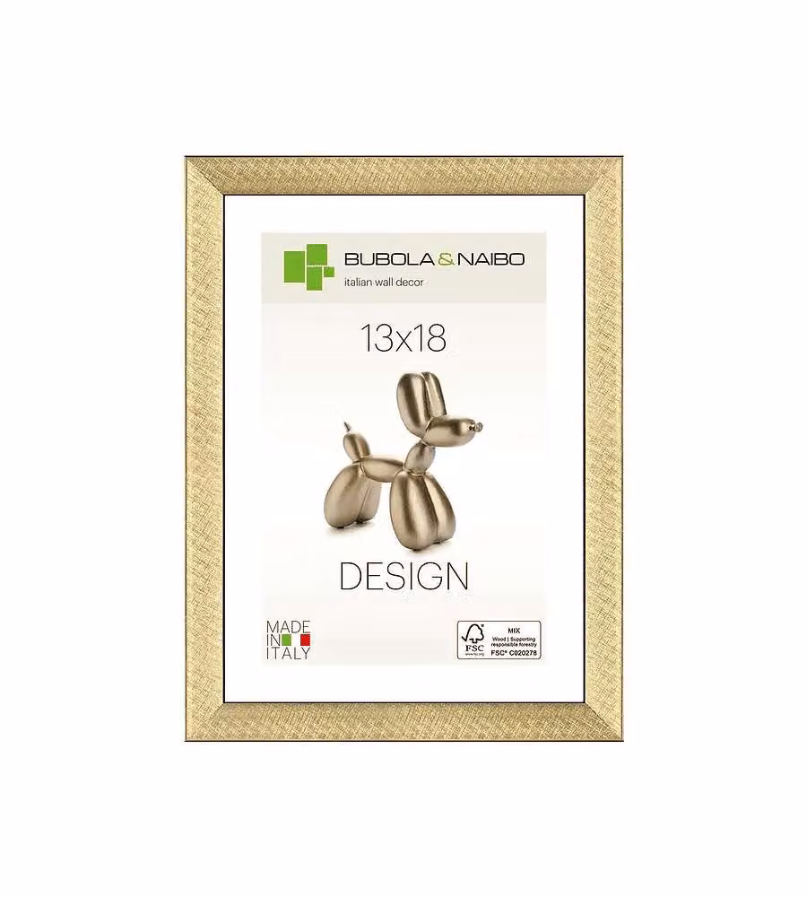Bubola & Naibo Cornice in legno oro 13x18 cm rettangolare da parete
