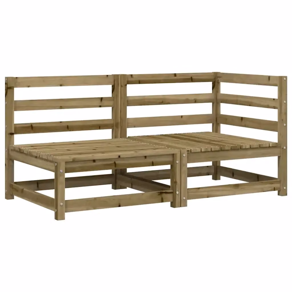 vidaXL Divano da Giardino a 2 Sedute in Legno di Pino Trattato Marrone con Cuscini – 2