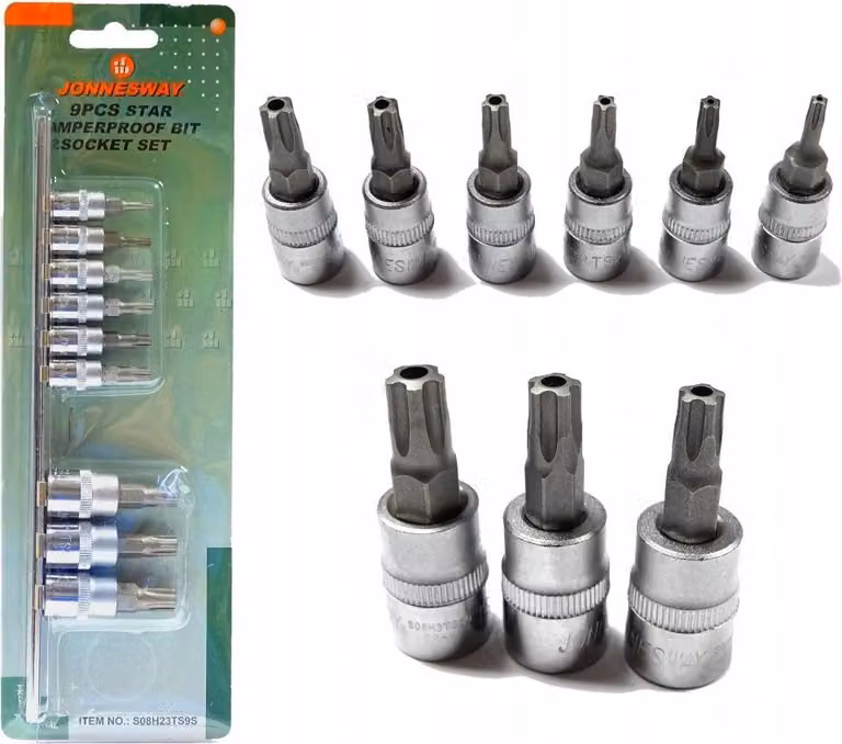 JONNESWAY 1/4" 5-AKE Chiave con foro Set da 9 pezzi