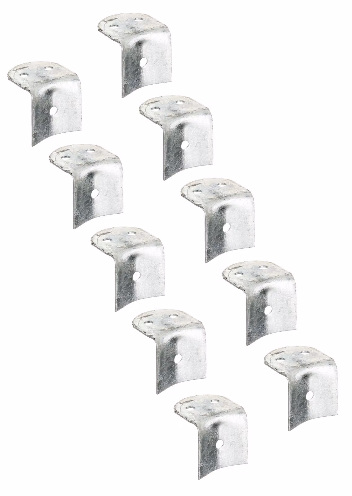 Alberts 867225 Fermaporta, zincato a caldo, per paletti e chiusure semitonde Ø100 mm, 70 x 65 x 70 mm, set da 10