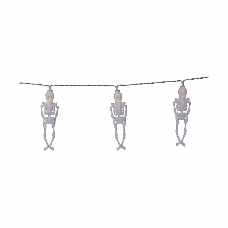 Decorazione di Halloween blu/bianco 40 x 40 cm LED x 10
