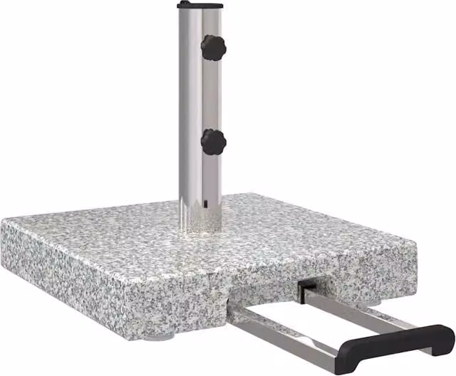 Base per ombrellone in granito e acciaio inox Grigio DESIGN IN L/P/H: 41 x 41 x 37 cm CFW8824472