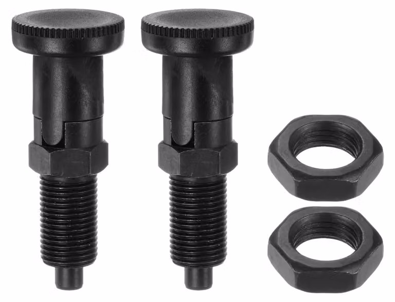 2 molle a compression, filettatura M16 x 1,5, diametro del gambo 8 mm, Acciaio al carbonio