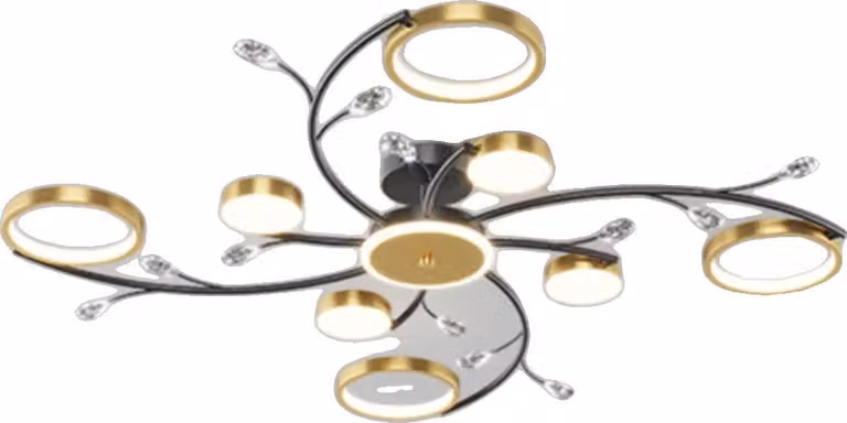 Lampadario, regolazione continua dell'intensità luminosa, controllo intelligente, 8 luci, app con regolazione dell'intensità luminosa tramite telecomando