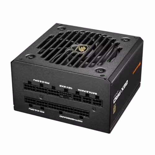 Cougar GEX PRO 850 Alimentatore completamente modulare: PCI Express 5.1, connettore 12+4 pin, certificato 80 PLUS Gold, ventola HDB resistente, cuscinetto idro dinamico, certificato ATX 3.1, meno