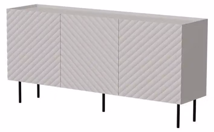 Letto LUCCA 3D con schermo e cassetti 165x40x80 color cashmere
