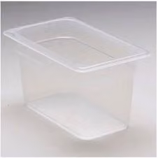 Bacinella per alimenti Cambro Gastronorm Mod. 1/4 in plastica bianco traslucido da 3,7 l