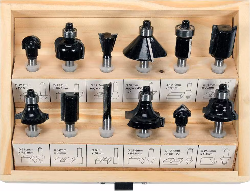 Set di frese per legno 12 pezzi, TO-22552