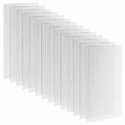 Outsunny 14 lastre policarbonato 121x61x0,4cm doppia parete trasparente