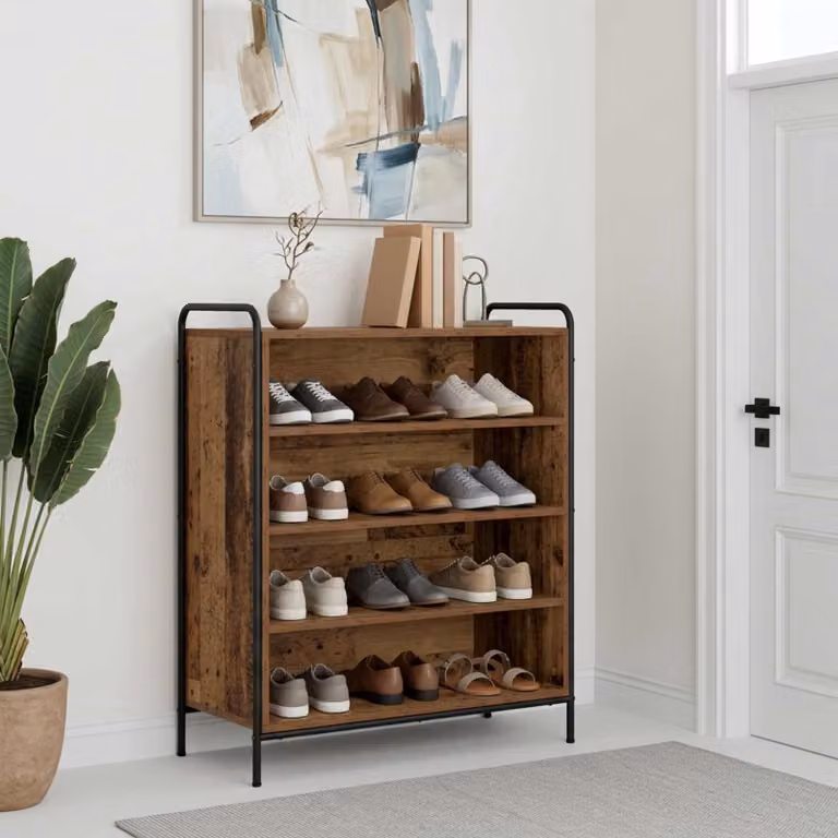 vidaXL Mobile per scarpe 76 x 36,5 x 93 cm Legno ingegnerizzato
