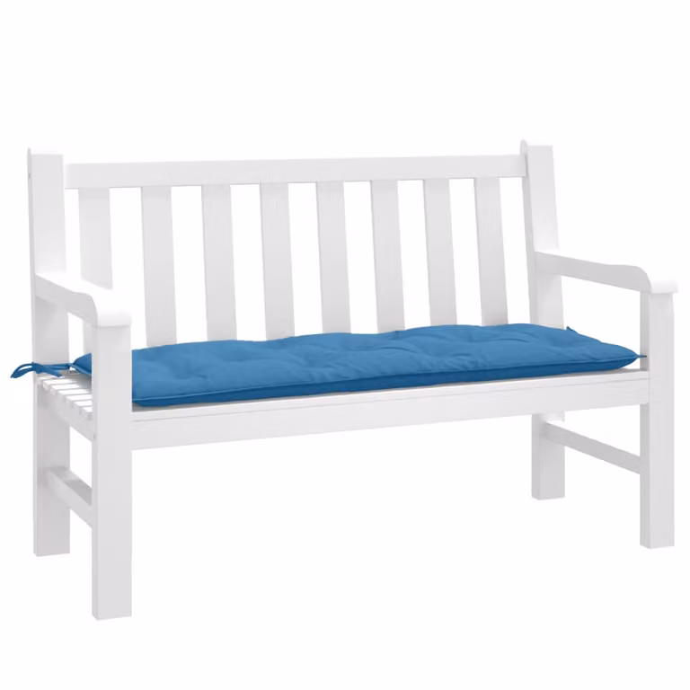 Cuscino per panca da giardino vidaXL Blu, L 120 x P 50 x H 7 cm, in tessuto resistente ai raggi UV