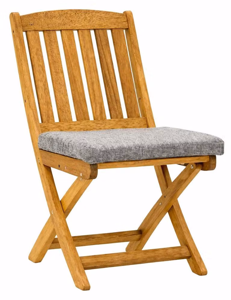 Sedia da giardino in stile moderno, colore grigio, struttura in legno, stabile e resistente