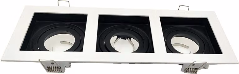Gemius 3xGU10 apparecchio rettangolare orientabile da soffitto bianco e nero ID-1002 Idealed