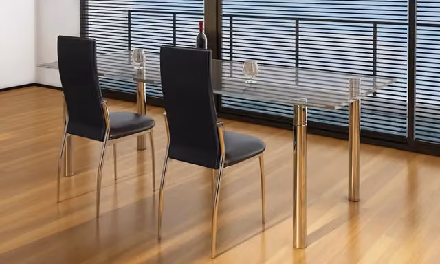 Set di 2 sedie da pranzo moderne vidaXL in similpelle nera con struttura in metallo – 1