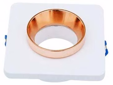 V-TAC VT-862-MRW portafaretto incasso scomparsa quadrato gesso con bordo metallo oro rosa GU10 - SKU 3117