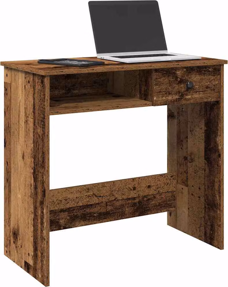 Maison Exclusive - Scrivania effetto legno antico 80x40x75 cm Materiale ligneo