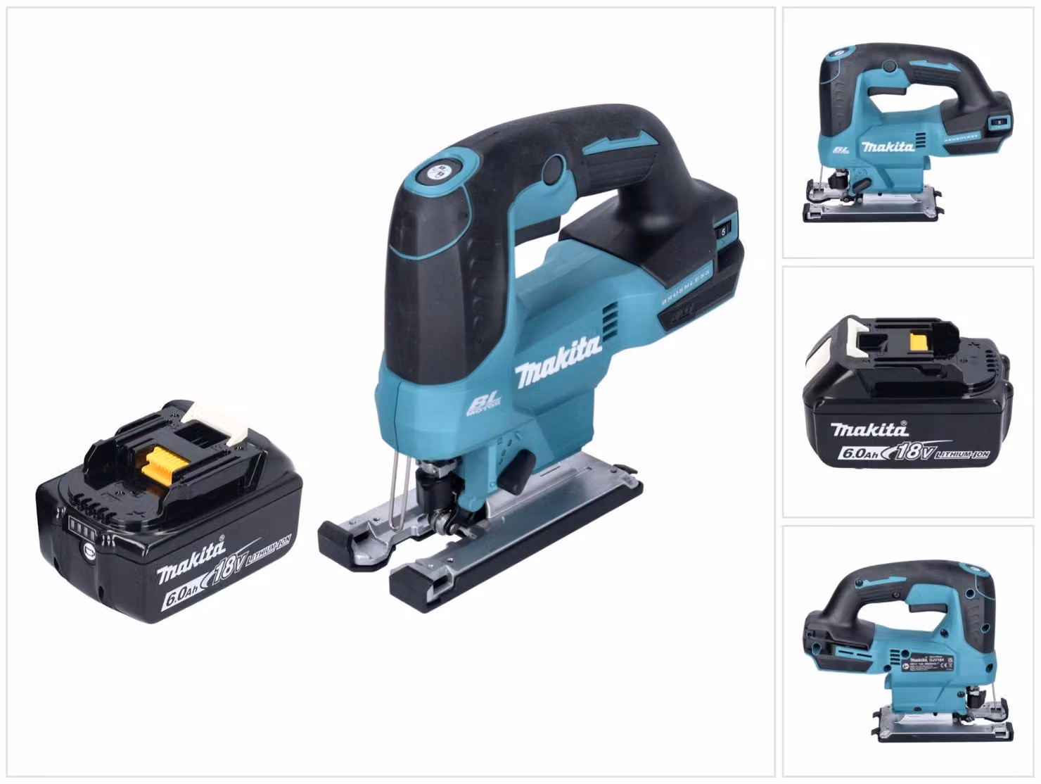 Seghetto alternativo a batteria Makita DJV 184 G1 18 V brushless + 1x batteria ricaricabile 6,0 Ah - senza caricabatterie