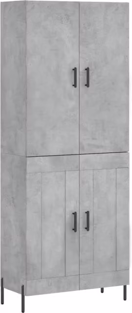 Buffet credenza cassettiera armadio mobile contenitore organizer cucina soggiorno salotto alto 69,5 x 34 x 180 cm legno ingegnerizzato grigio 02_0034671