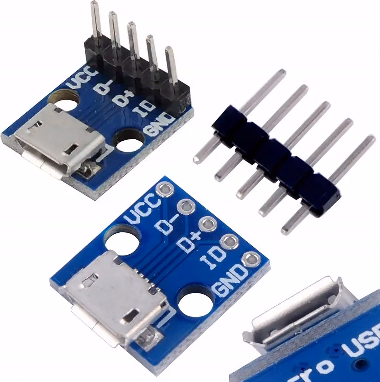 Rosfix Presa Micro USB a 5 Pin Saldata Sulla Scheda del Circuito