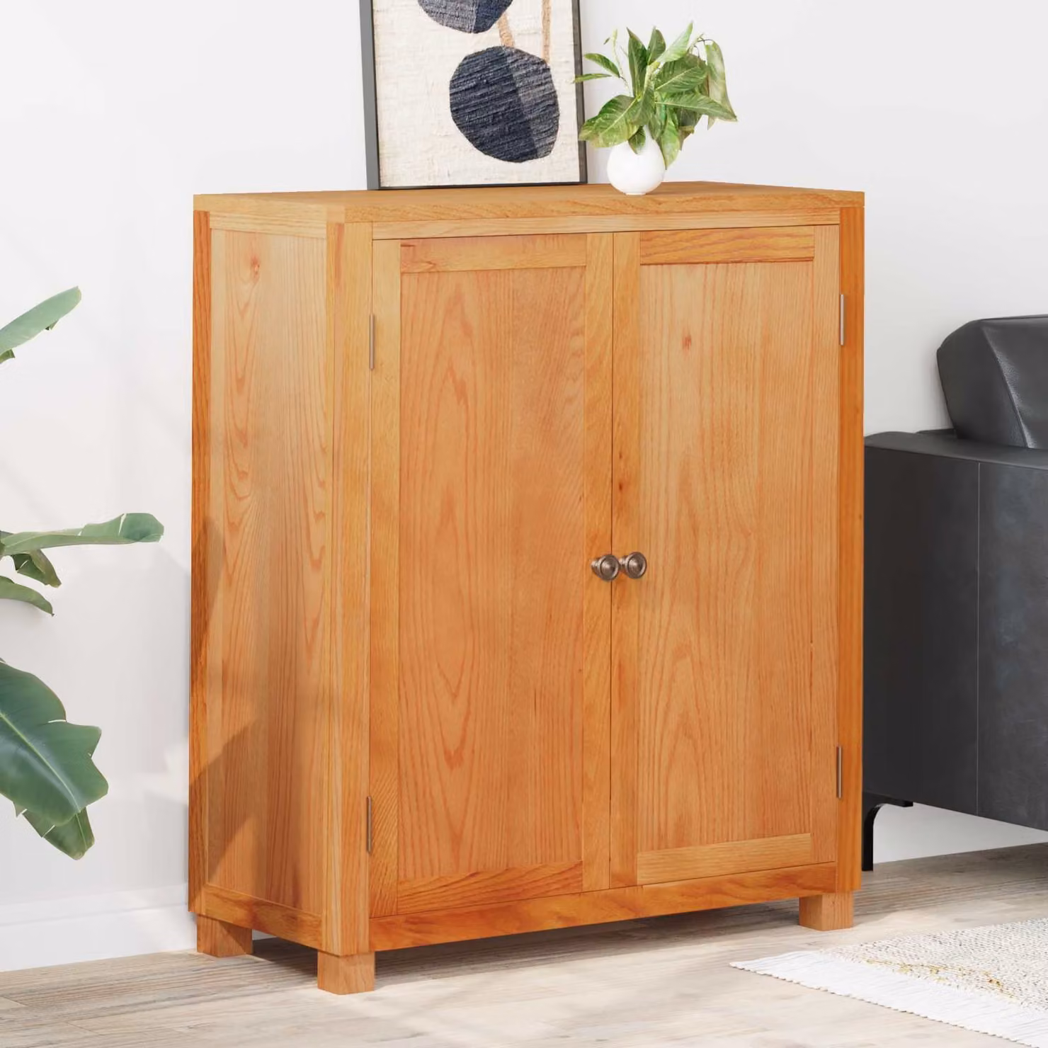 Armadietto moderno vidaXL in legno di quercia e pino marrone L: 80 cm, P: 35 cm, H: 95 cm
