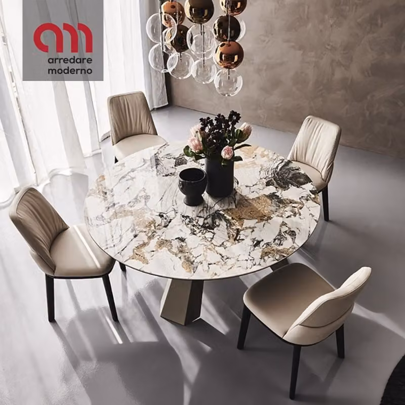 Tavolo Eliot Keramik Round Cattelan Italia