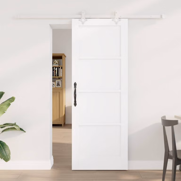vidaXL Porta scorrevole 73,5 x 198,5 cm Legno ingegnerizzato Bianco