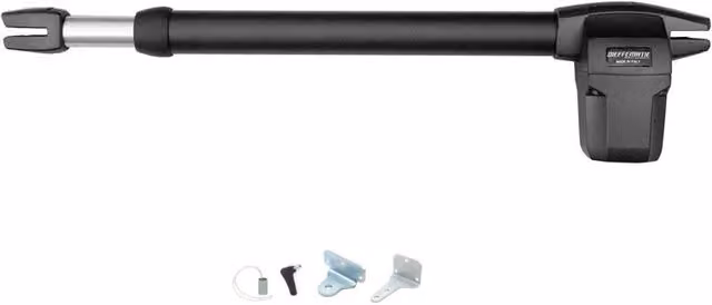 Attuatore a pistone Dieffematic BHR 230V 300 DX Destro in alluminio nero per automazione cancelli ad ante battenti
