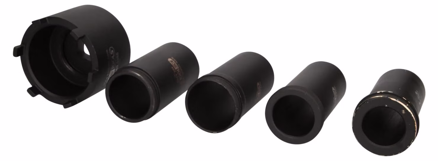 KS TOOLS Set di chiavi a ghiera con 4 tubi guida per Mercedes, Ø 75 mm , 5 pz ( 460.5385 )