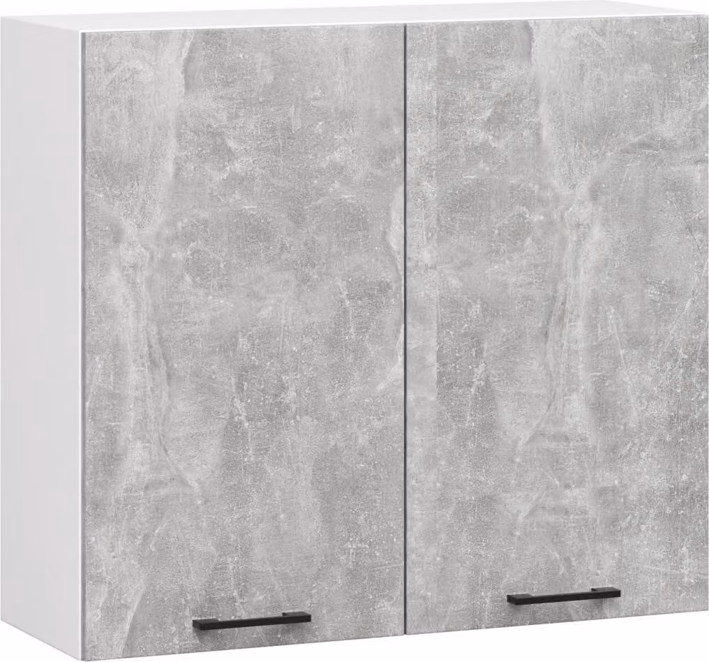 Mobile cucina superiore 80 cm VERMINA - bianco / cemento