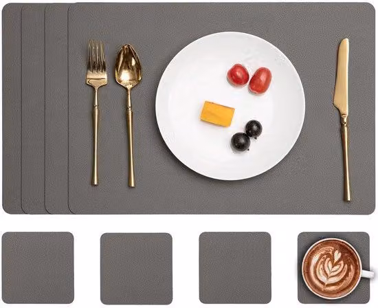 Tovagliette e sottobicchieri in PVC ecologico - Set da 4 - 30 x 43 cm