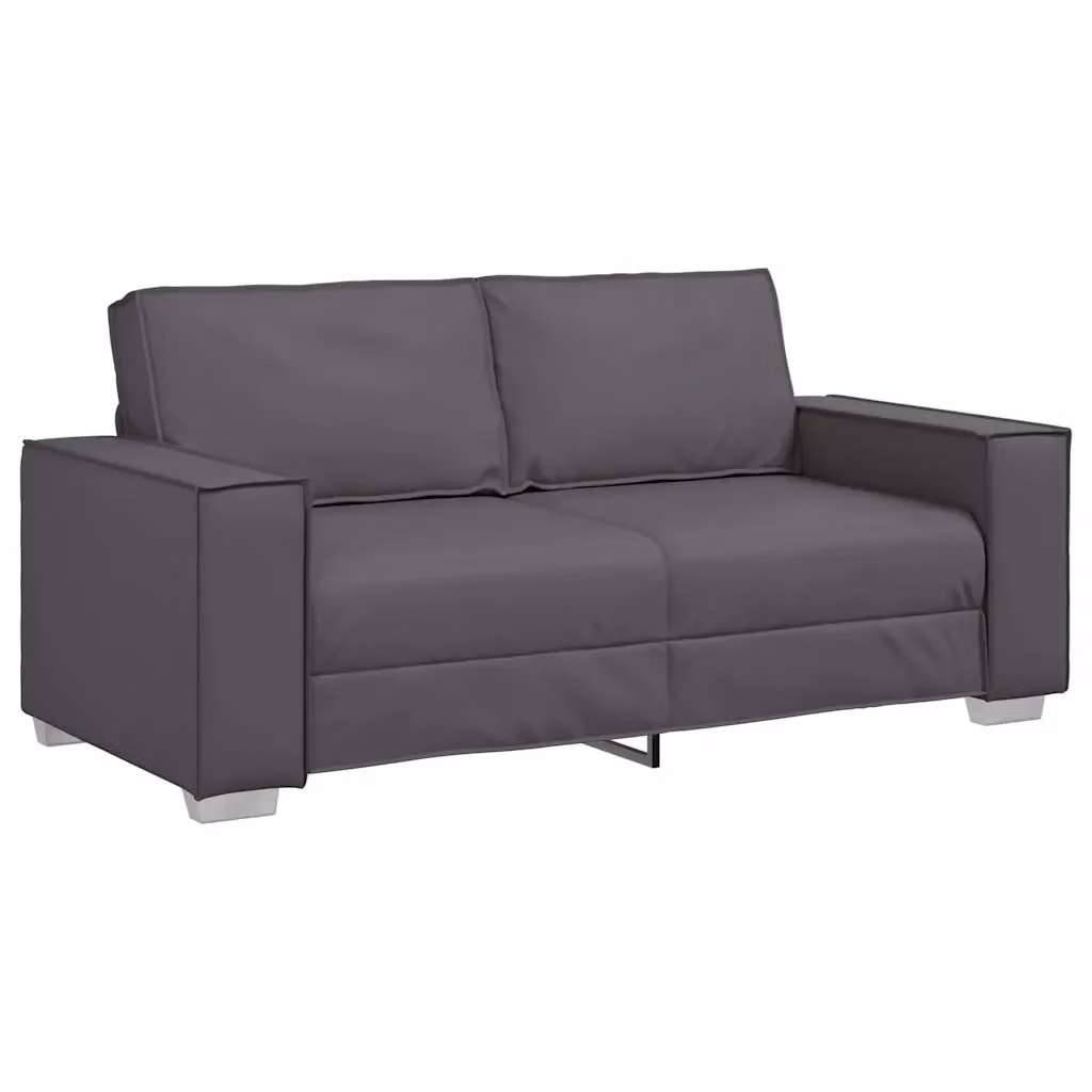Divano a due posti moderno vidaXL in pelle sintetica grigio L: 180 cm, P: 78 cm, H: 84 cm – 2
