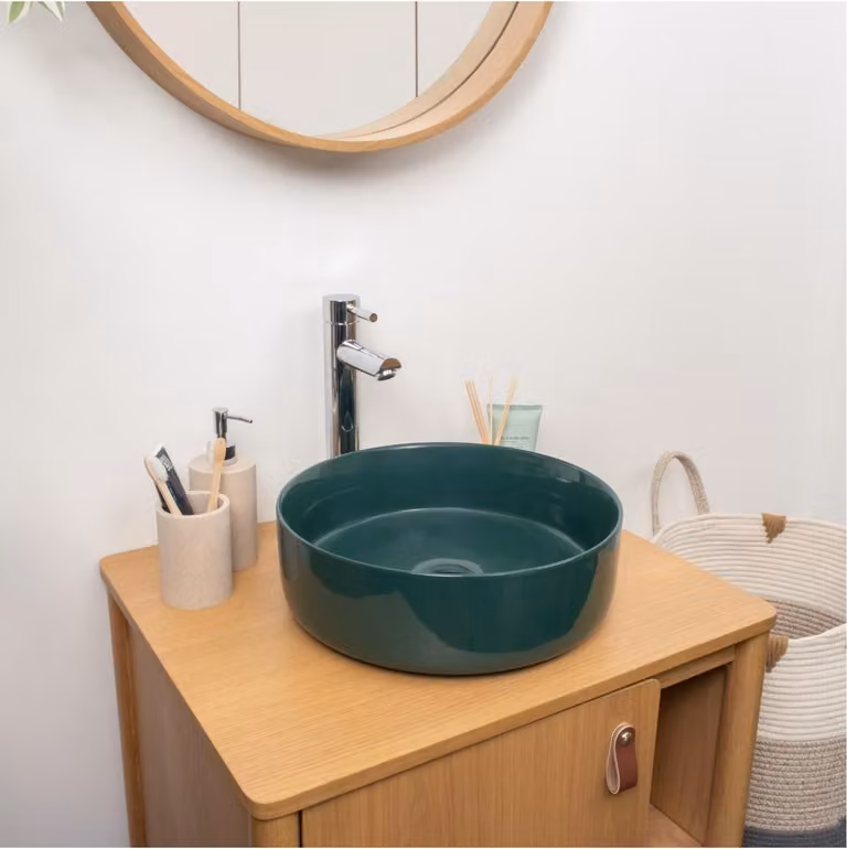 Lavabo da appoggio tondo 36 x 36 cm DIEGO