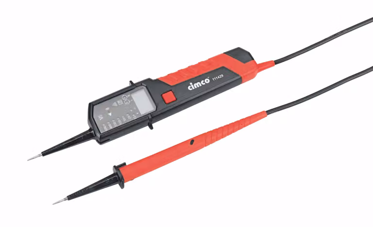 Tester di tensione Cimco AC/DC, 1000 V CA / 1500 V CC, con display LED/LCD, 1 pz.