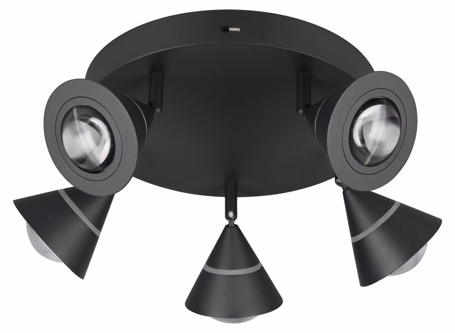 Plafoniera LED, nera, orientabile, H 16,5 cm