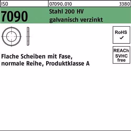 Dischi Reyher ISO 7090 39 (42x72x6 ) HV, vz 070900100390000 (25 pezzi)