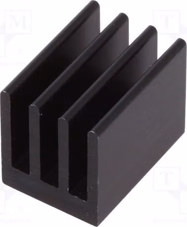 2 dissipatori di calore: stampati, 18K/W, modello ICKSMDK19SA, colore nero, dimensioni: larghezza 13,5 mm, altezza 15,24 mm, lunghezza 19 mm
